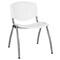 Emma and Oliver Home and Office Plastic Stack Chair with Perforated Back - Guest Chair